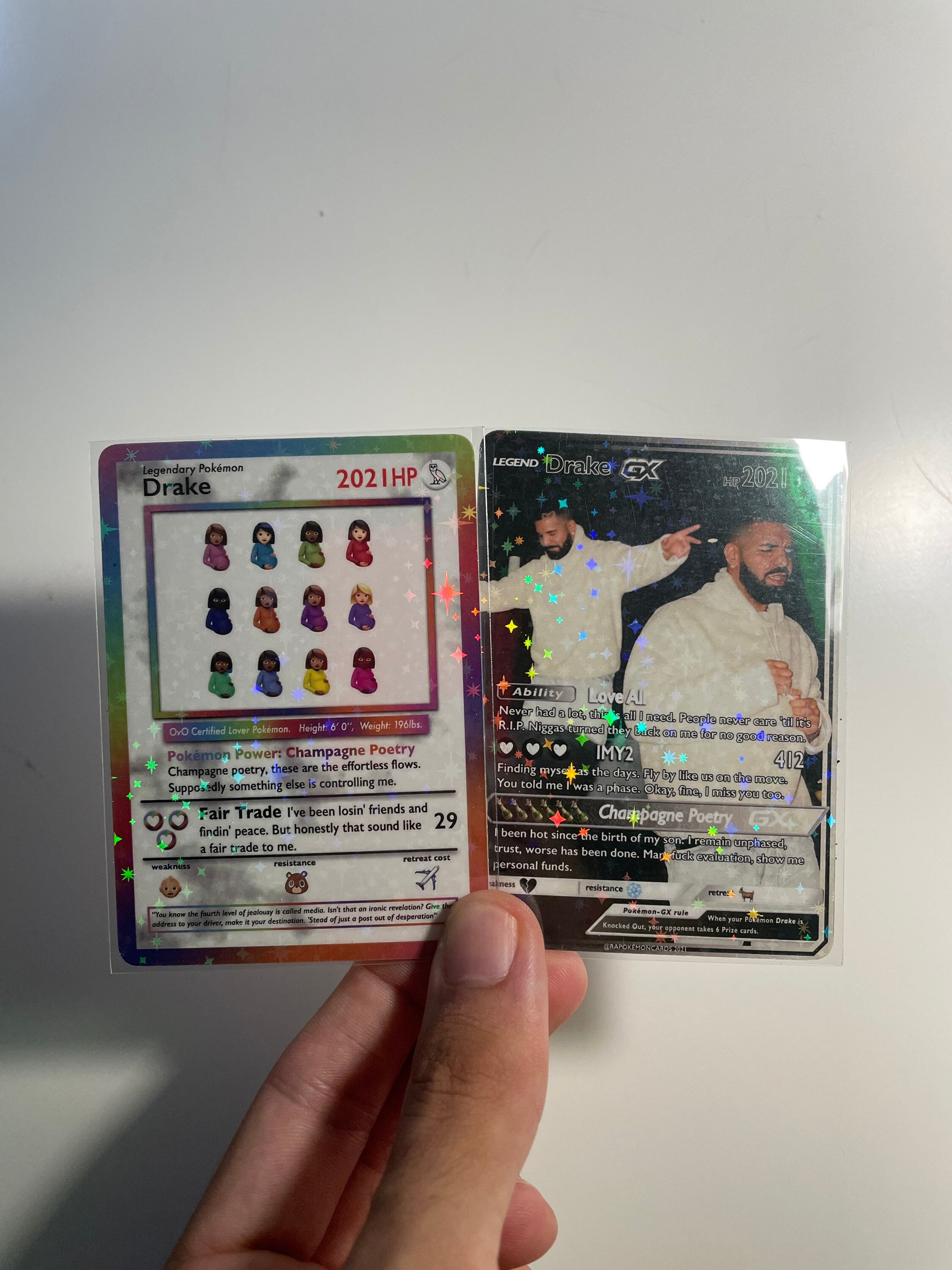 Drake CLB Pokémon Card certified Lover Boy OG and GX Card - Etsy