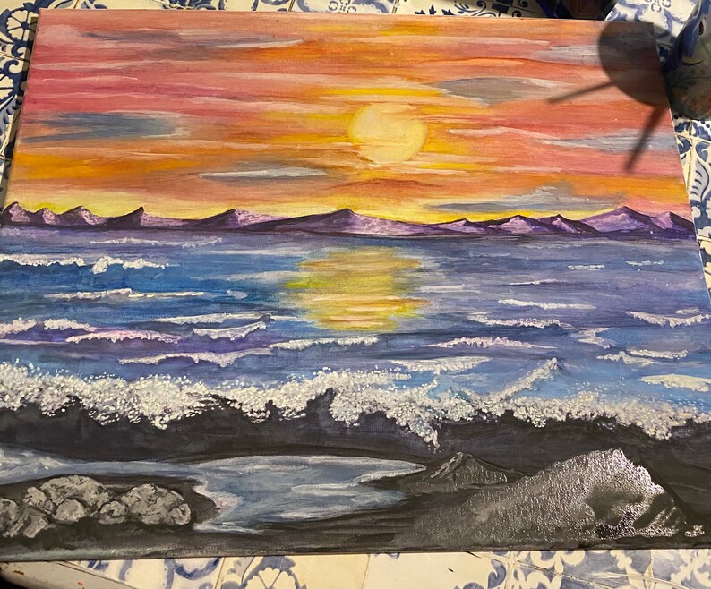 Sunset over water Sunset over water