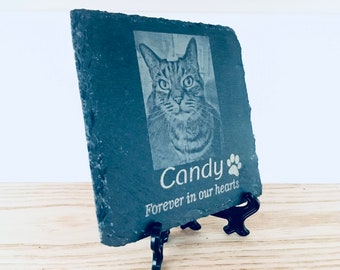 Personalized Pet Memorial Plaque with Photo Dog Cat Pet Memorial Sign with Stand