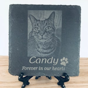 Personalized Pet Memorial Plaque with Photo Dog Cat Pet Memorial Sign with Stand image 5