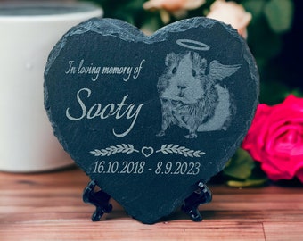 Pet Memorial Plaque Guinea Pig Grave Stone Personalised Engraved Guinea Pig Gravestone.