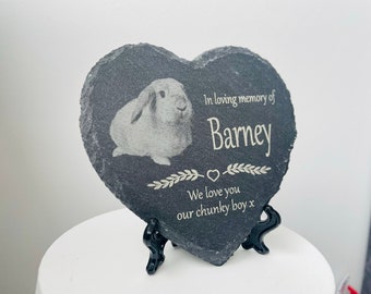 Rabbit memorial stone Photo Bunny Memorial Personalized Rabbit Sympathy Gift Bunny Memorial Gift Idea Bunny Pet Memorial Frame Gift