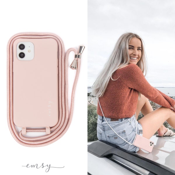 Pink Modular Phone Necklace | iPhone & Samsung Accessories | Crossbody Phone Case | Protective Case | Trendy Lanyard | Hands-Free Accessory