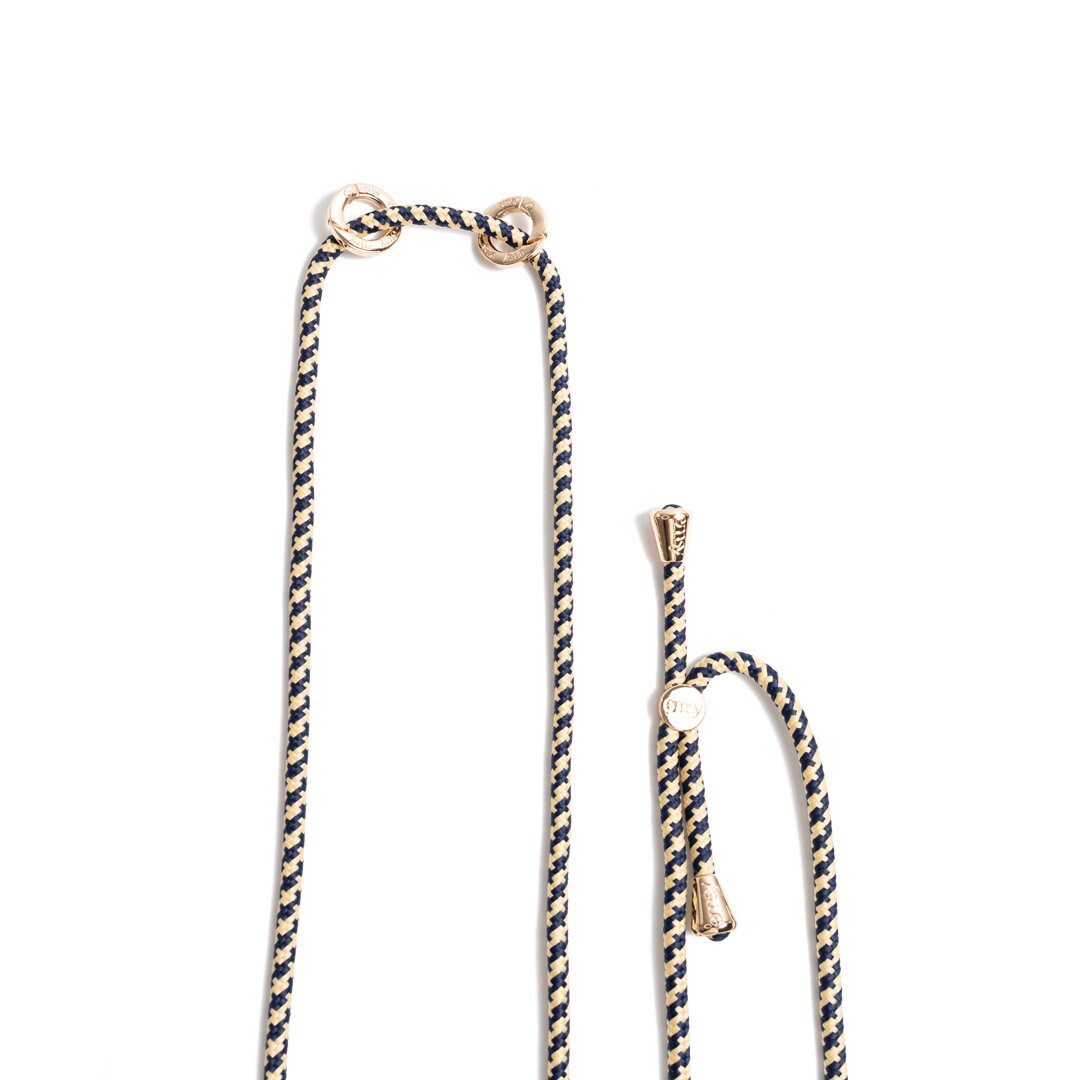 Pink Case + Blue-beige Phone Charm | Phone Lanyard | iPhone & Samsung ...