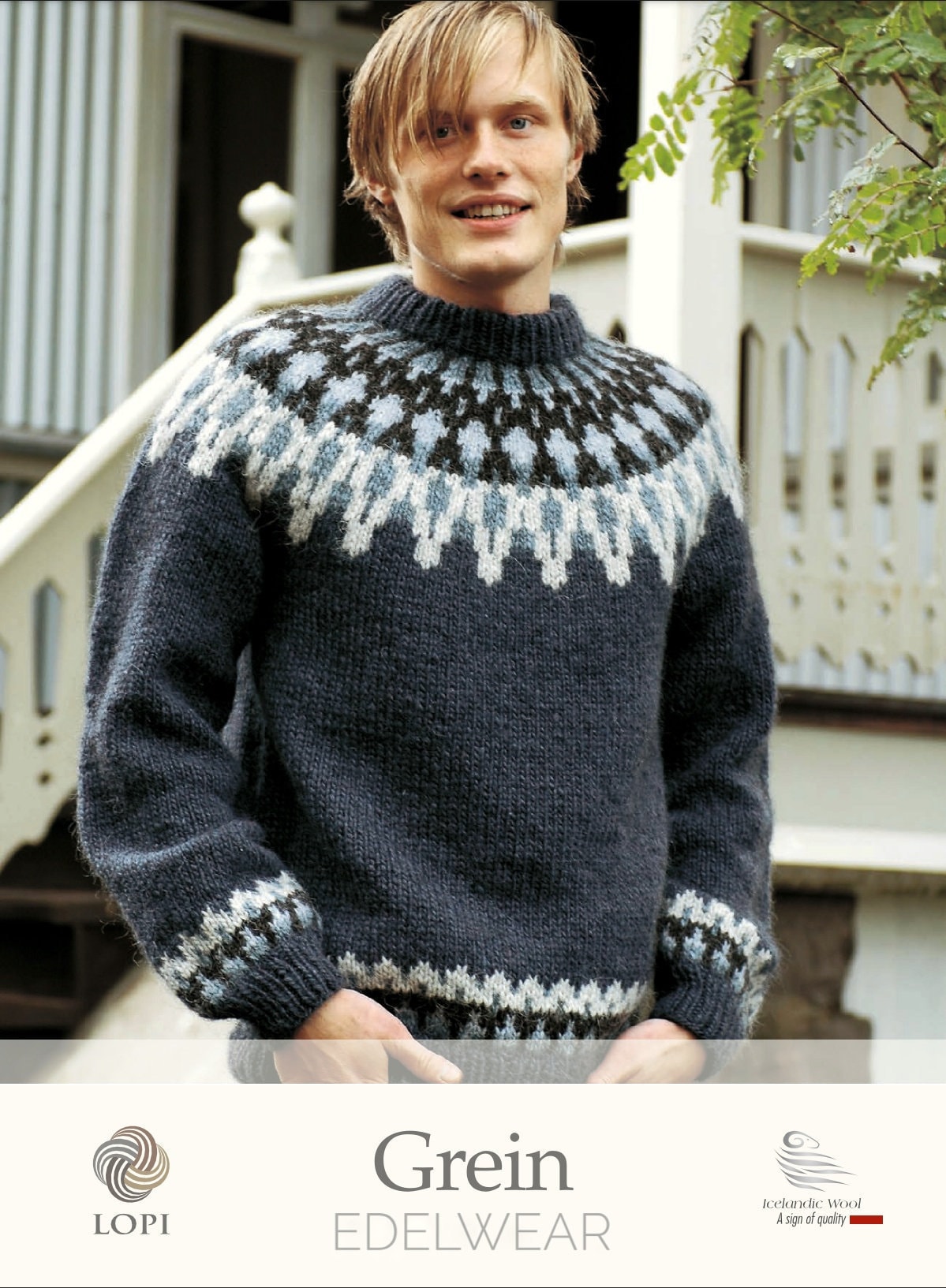 Fair Isle Sweater Adults Vintage Knitting Pattern Icelandic
