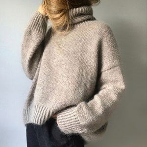 Pure Wool Sweater Chunky Knitted in Peruvian Alpaca Baby 100%, Premium ...