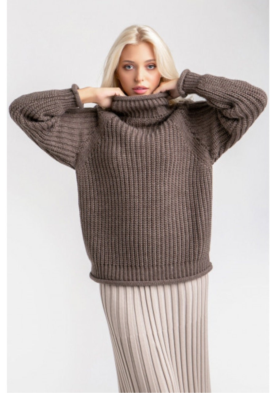 Easy Care 100 % Merino Sweater Womens Oversized, Superwash Pure Wool ...
