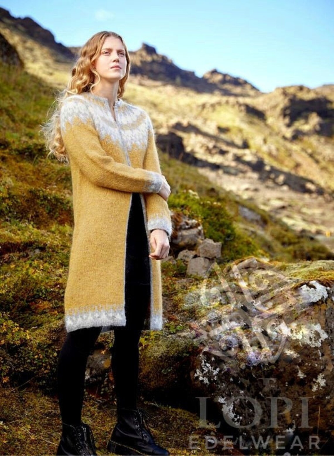 Scandinavian Fair Isle Jacket Sweater Women Hand Knit in Royal Etsy