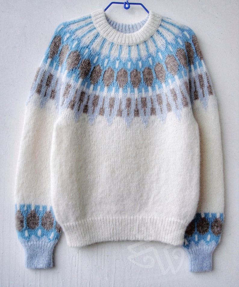 Fair Isle Icelandic Sweater Women in Baby Alpaca & Merino - Etsy