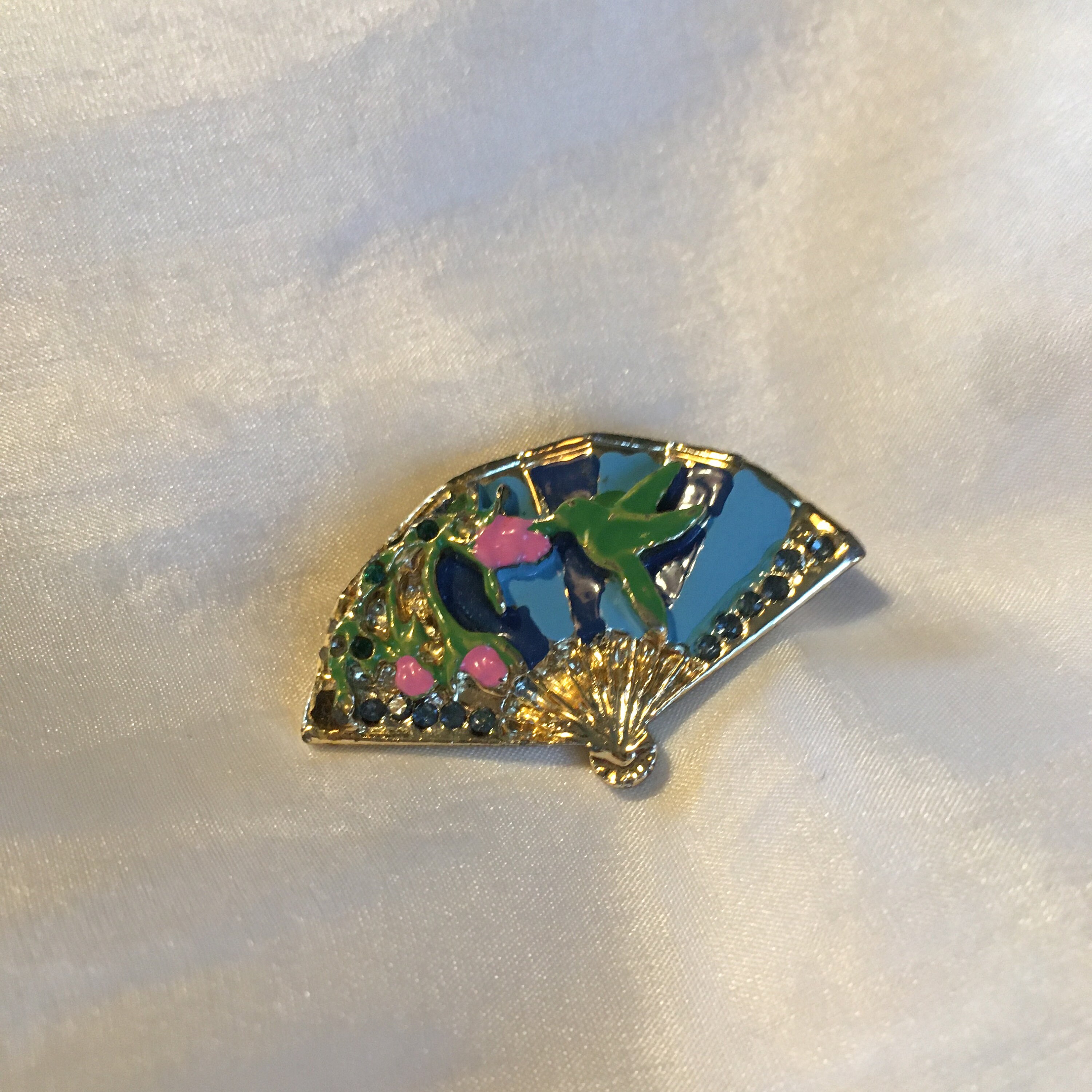 Broche Oiseau Colibri Fantaisie - Vintage - Occasion