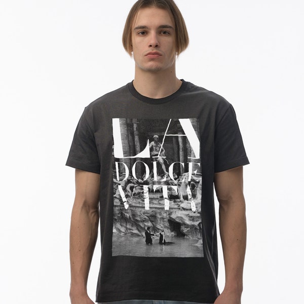 Printed T Shirt La Dolce Vita, Personalised Shirt for Men - Women - Unisex