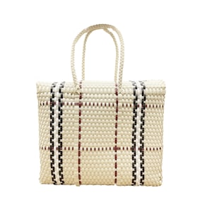 Sustainable Large Mexican Tote Handbags - Eco-Friendly Recycled Plastic Bags from Mexico