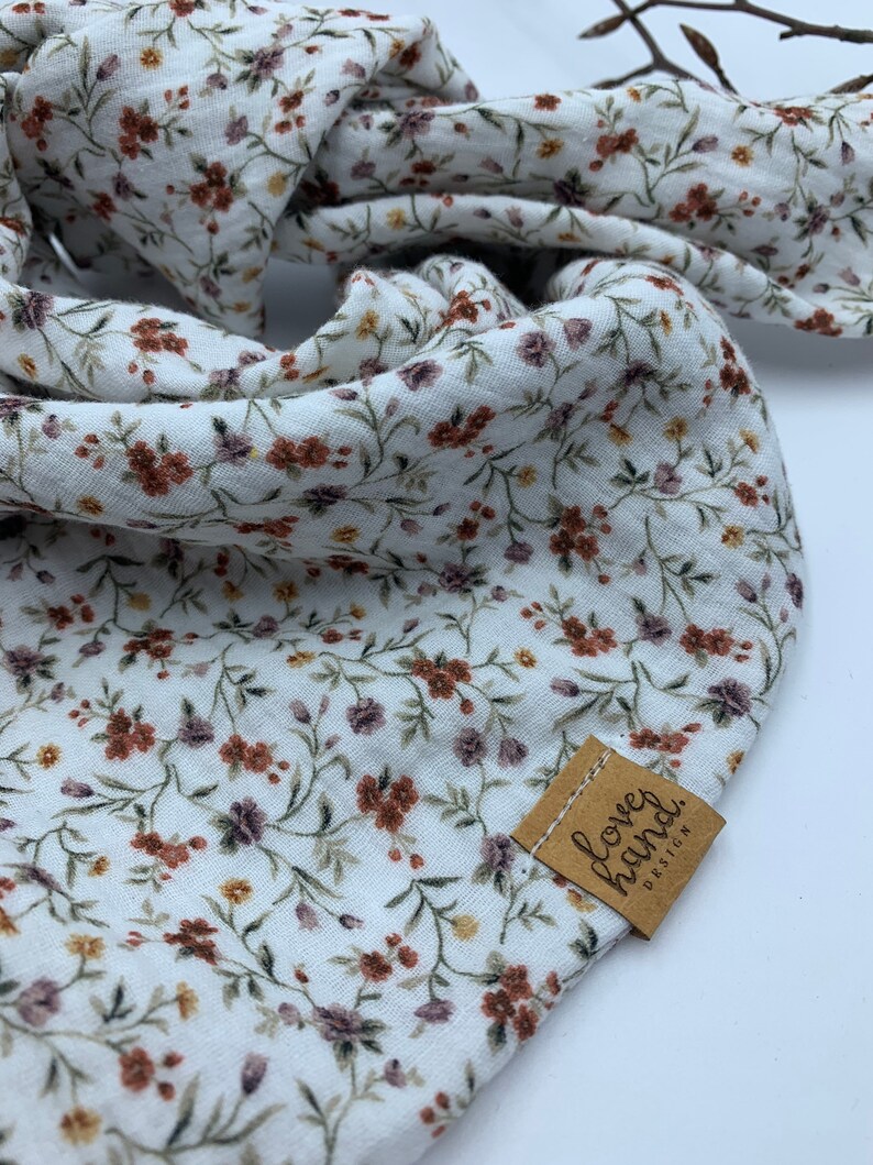 Musselintowel neck scarf triangular scarf children and babies spring meadow