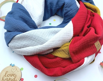 XXL Doppellagiges Musselintuch Halstuch Dreieckstuch Fastnacht