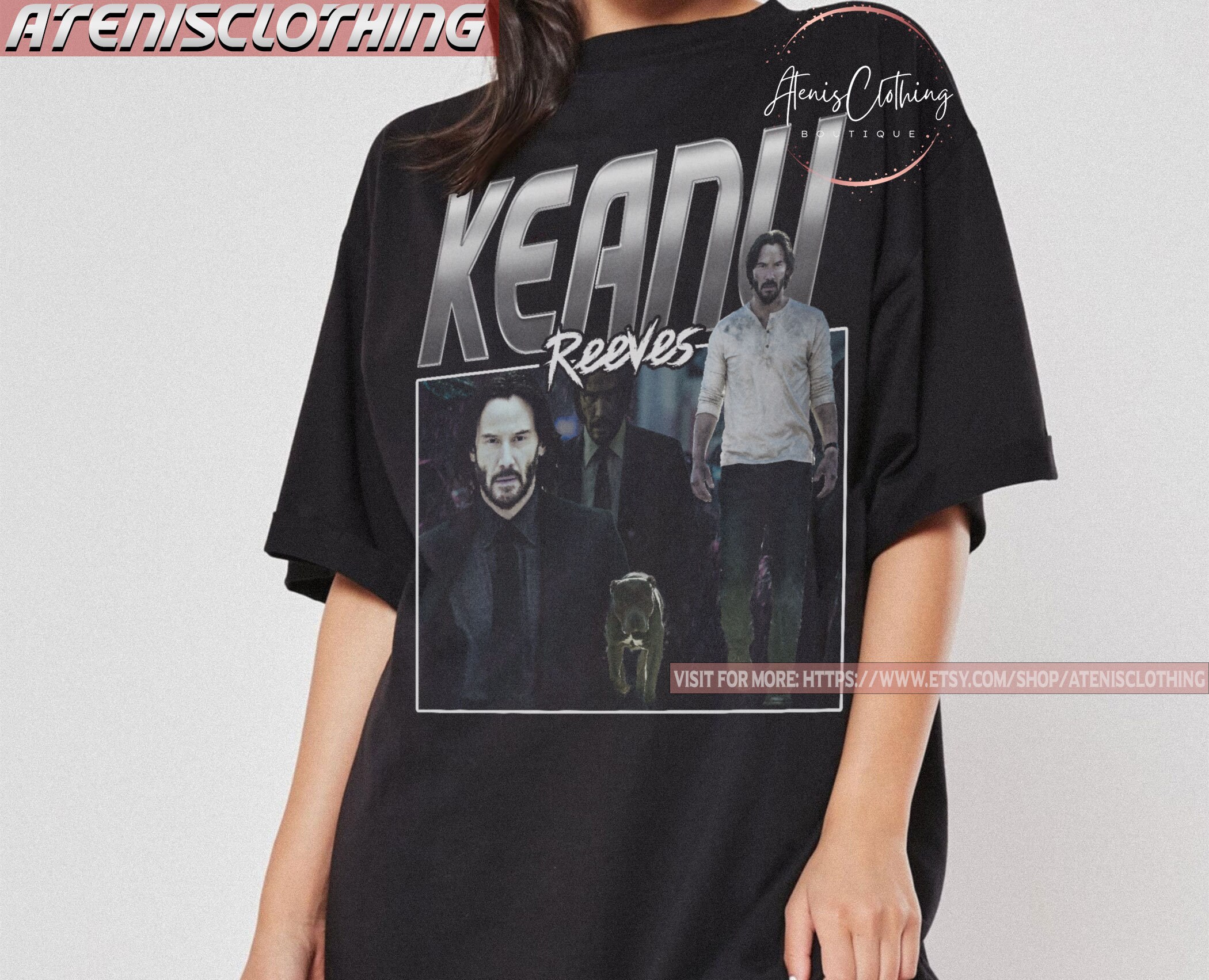 Discover Keanu Reeves Vintage 90er Jahre Retro John Wick T-Shirt