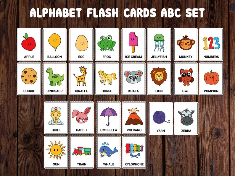 Zoo Animals Alphabets Posters Flash Cards Charts Animal Alphabet
