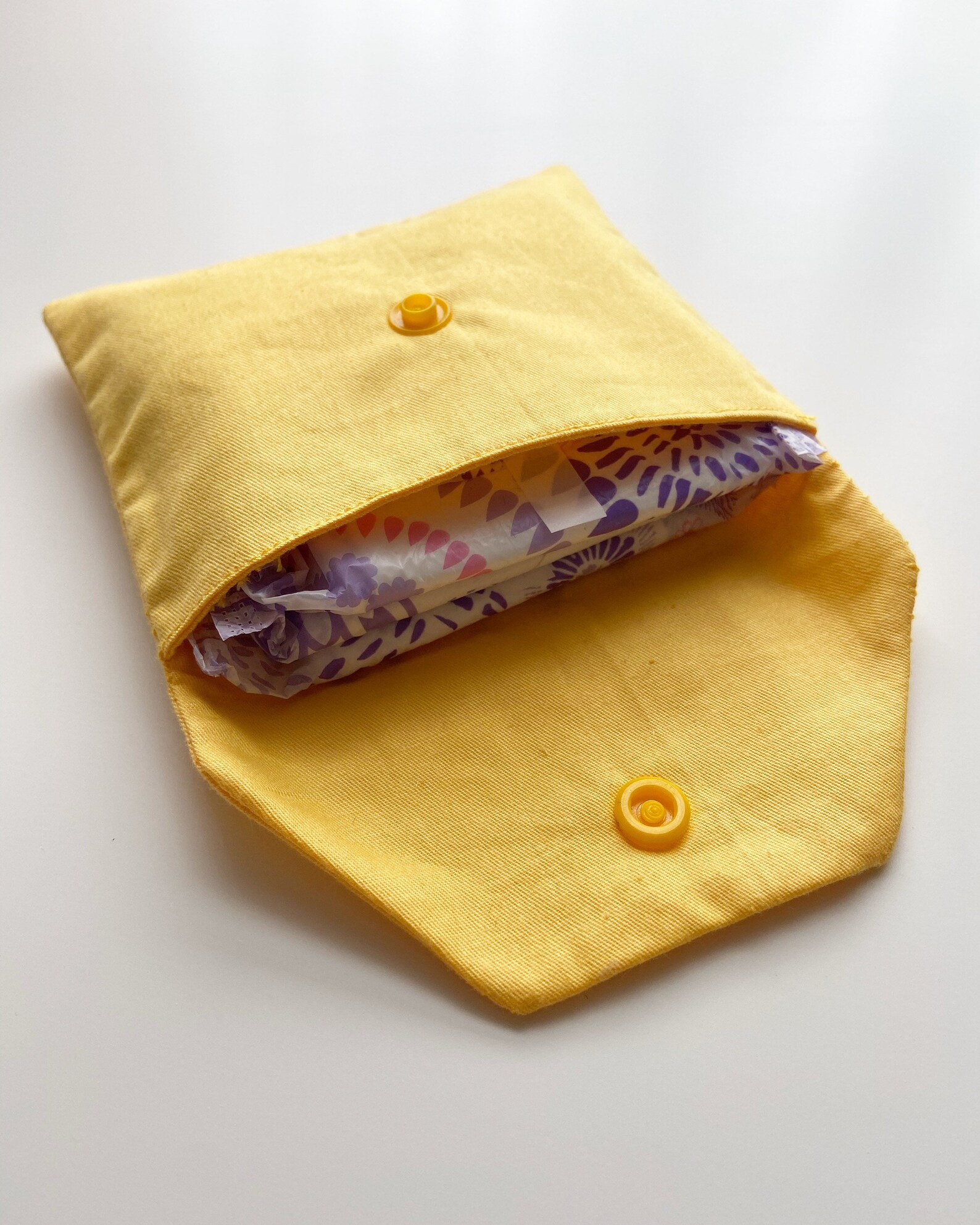 Plain Yellow Discreet Sanitary Pad Pouch/Pad Holder/Face Mask Etsy