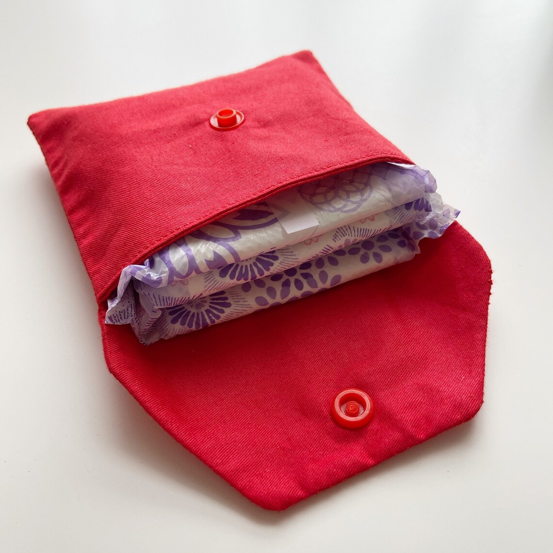 Plain Red Discreet Sanitary Pad Pouch/Pad Holder/Face Mask Etsy