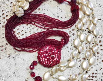VINTAGE NECKLACE MULTIFILO classic elegant Christmas gift for her mom grandmother wife in 50s style original collection made in italy