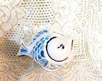 CERAMIC FISH PIGGY BANK Christmas anniversary gift for her sea collection