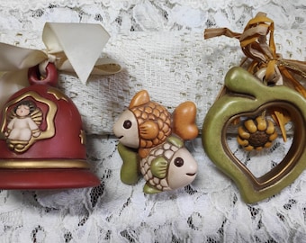 THUN collection ITALIAN CERAMICS original vintage gift for her Christmas angel bell heart sunflower birthday gift fish zodiac