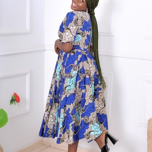 Maxi Wedding Guest Dress, Women's Dress, African Print Prom Dress, Ankara Dress image 4