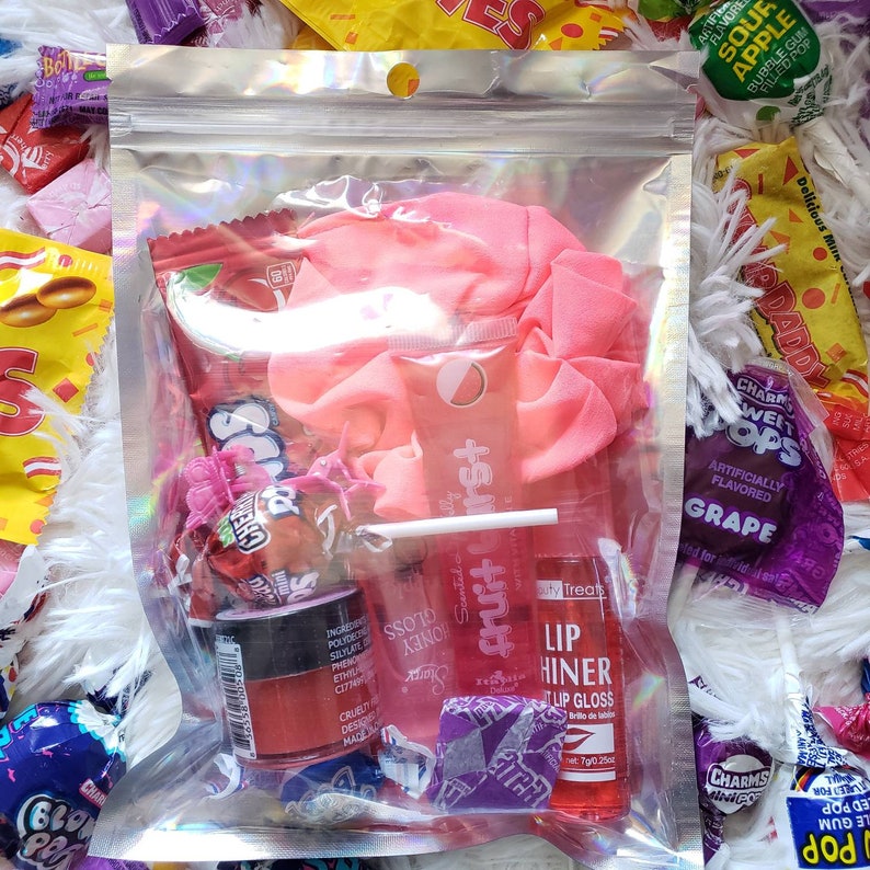 Pink Lip Gloss Bundles Lip Kit Candy Bag Party Favor Theme Lip Etsy