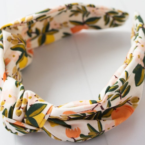 Rifle Paper Co. Citrus Floral Knot Headband Orange Headband Etsy