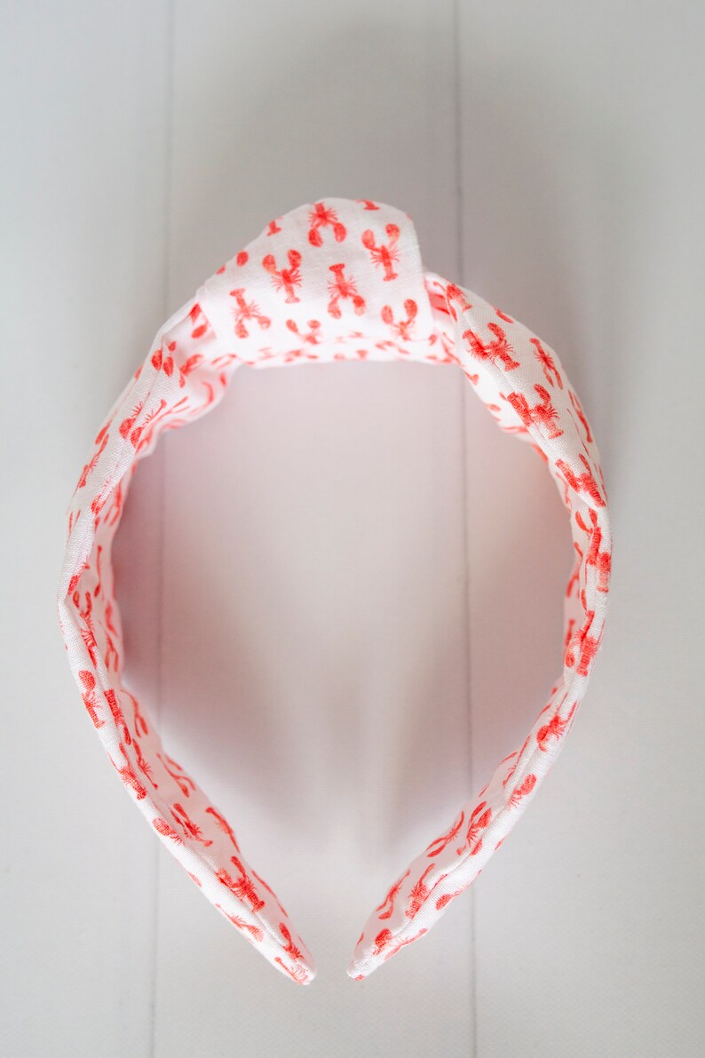 Lobster Print Headband Women's Headband Top Knot Etsy