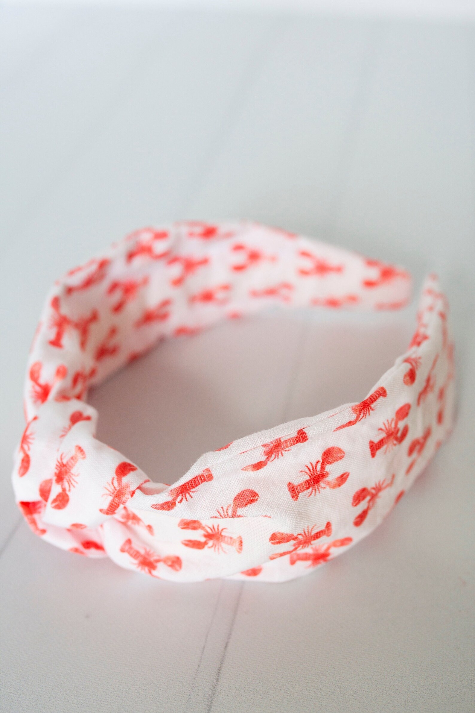 Lobster Print Headband Women's Headband Top Knot Etsy