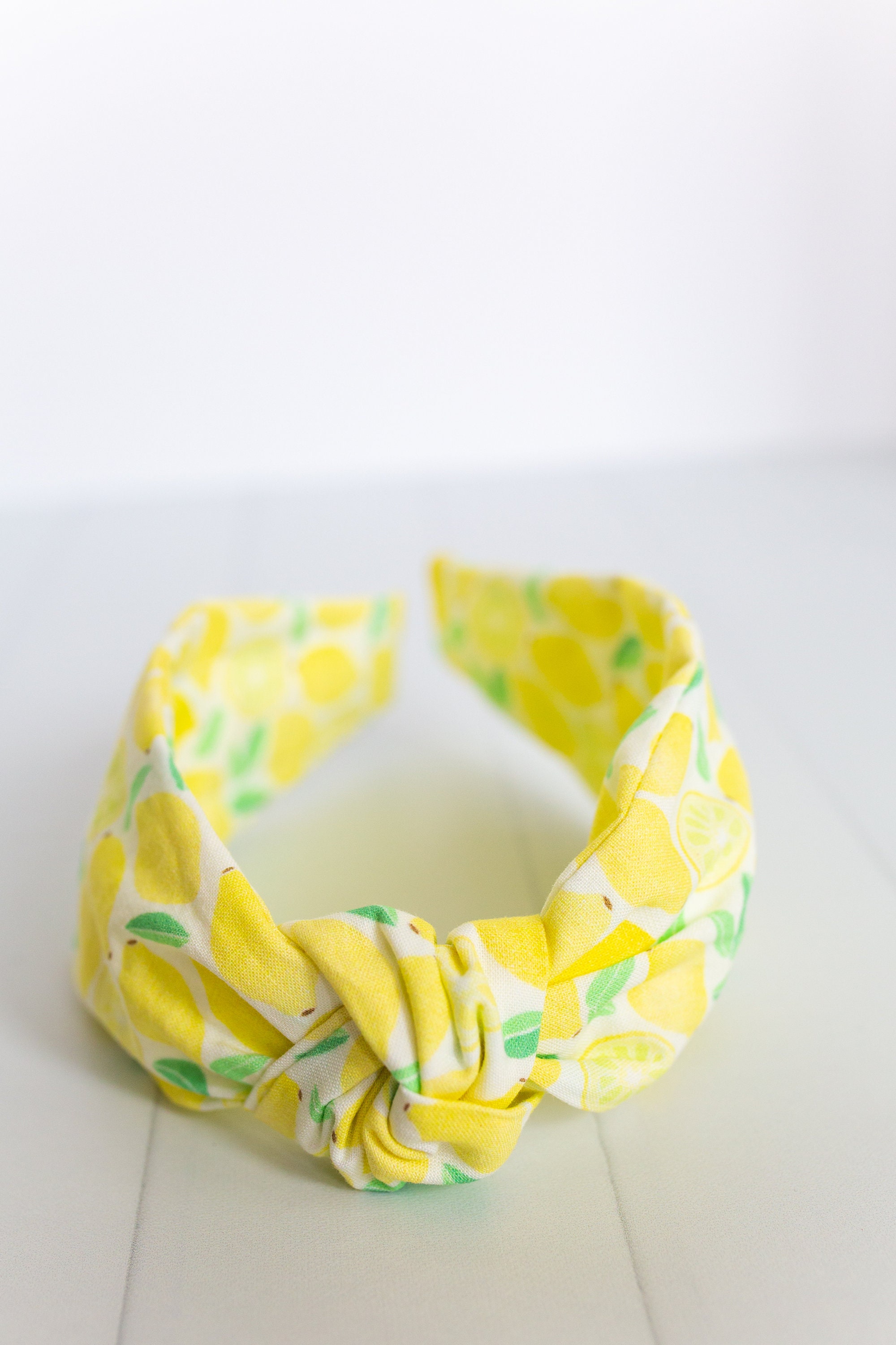 Lemon Print Headband Women's Headband Top Knot Headband Etsy