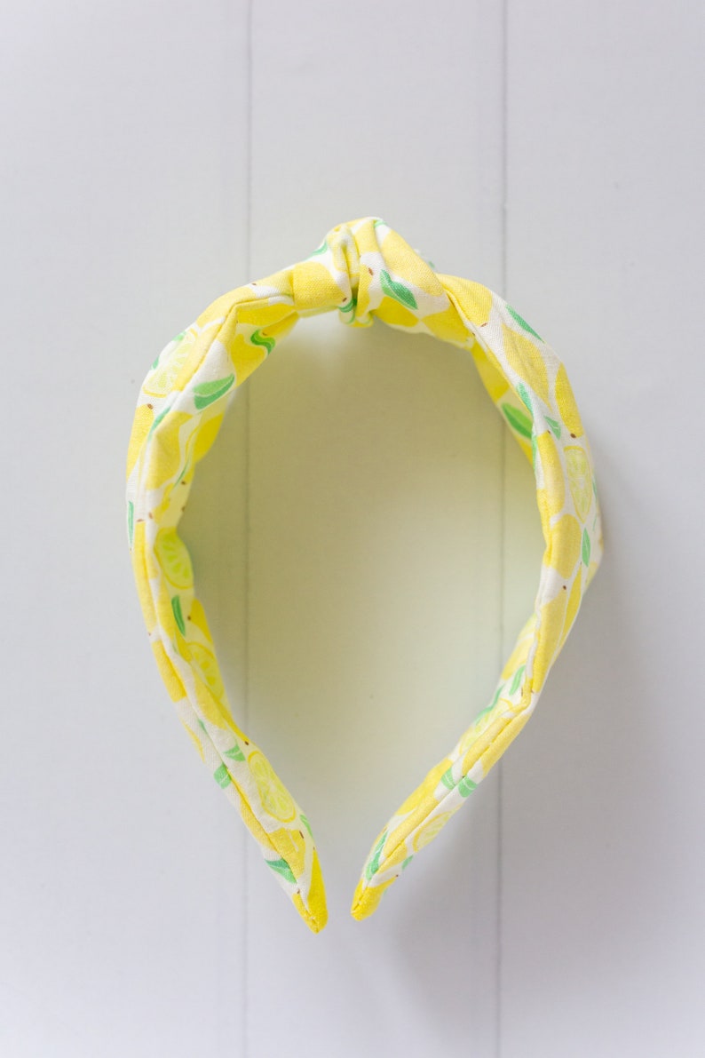 Lemon Print Headband Women's Headband Top Knot Headband Etsy