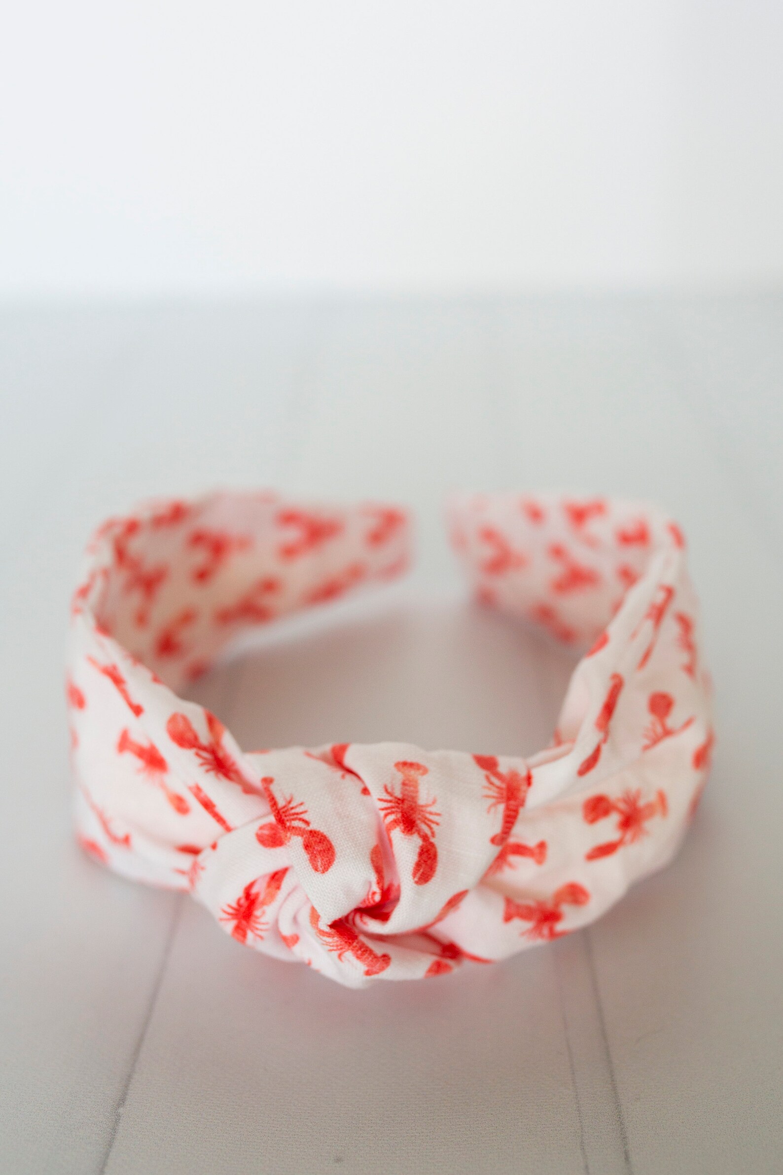 Lobster Print Headband Women's Headband Top Knot Etsy