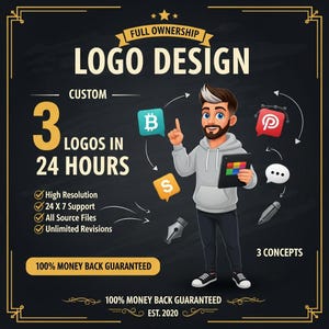 Ich werde benutzerdefinierte Logo-Design, Geschäftslogo, Logo-Design, benutzerdefiniertes Logo für Ihr Unternehmen, professionelles Logo-Design erstellen