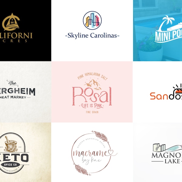 I will create logo design, Custom Logo design, Logo Design Custom, Photography Logo, Logo, Logos, Logo Design Branding for your Business