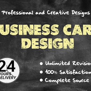 Custom Business Card Design, Business Card, Custom Design, Business Card Single Side or Both Side