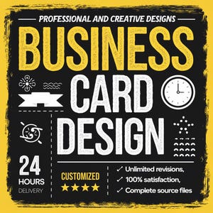 Benutzerdefiniertes Visitenkartendesign, Visitenkarte, Custom Design, Visitenkarte einseitig oder beidseitig