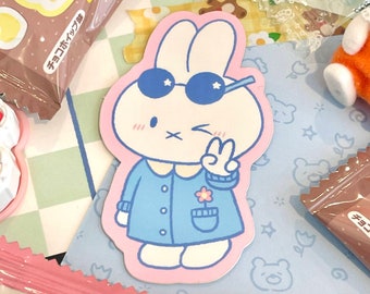 Bunny with Sunglasses Sticker | Cool Bunny Sticker