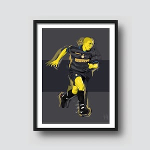 Ronaldo R9 - Inter Milan Print  - poster