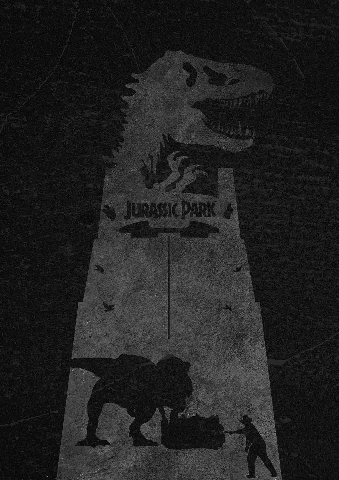 Jurassic Park Minimalist Film poster Movie poster Movie | Etsy