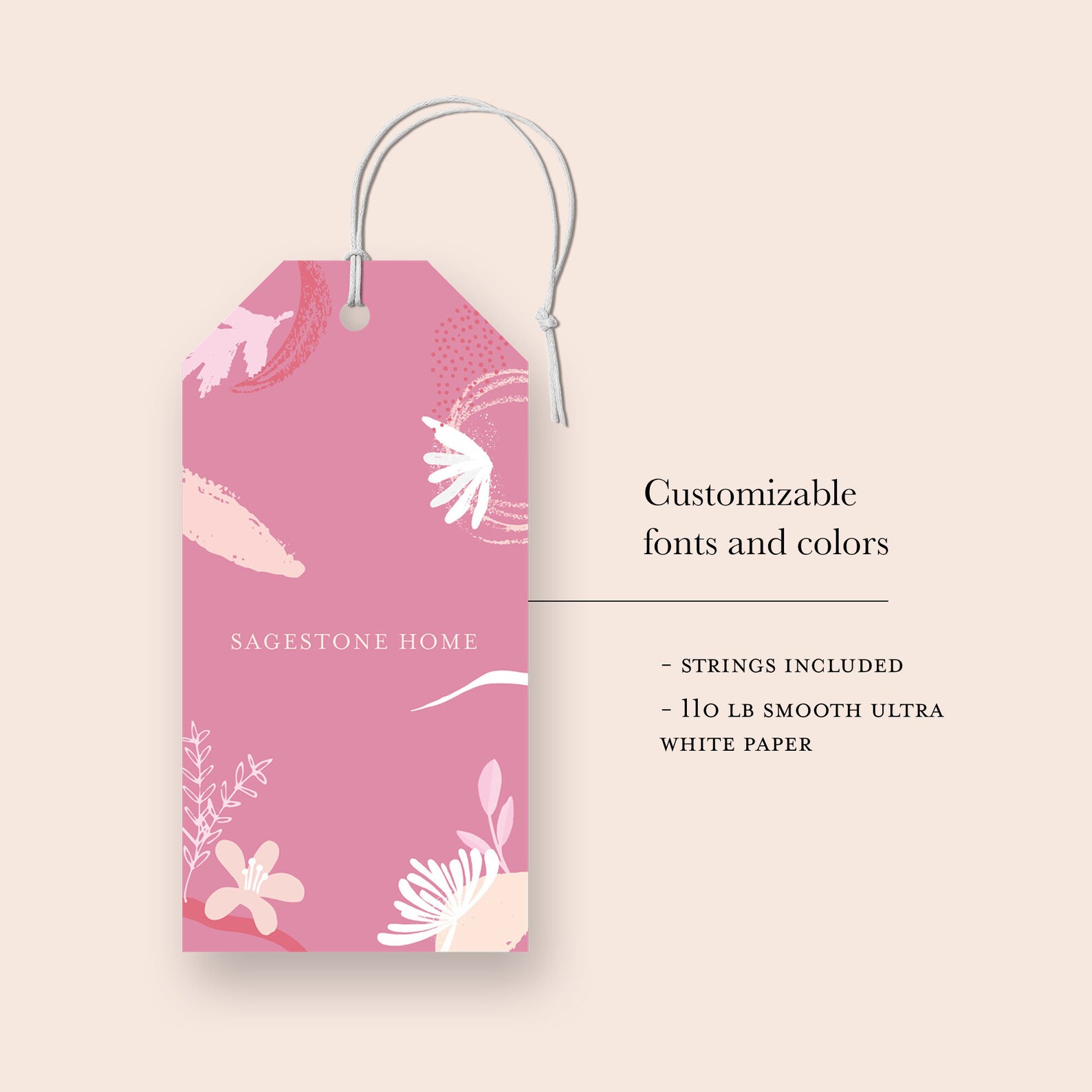 Custom Hang Tag Printable Clothing Label Boutique Label Etsy