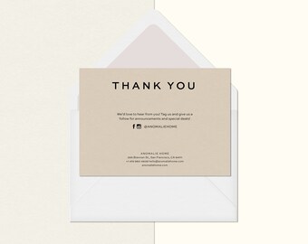 Luxury Thank You Insert Card Printable Luxury Thank You for Your Order ...