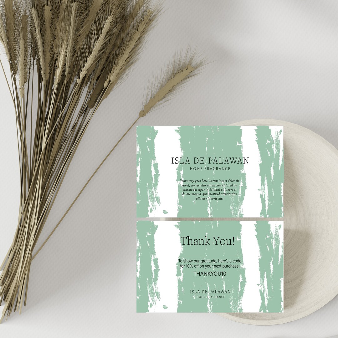 Luxury Thank You Insert Card | Printable Luxury Thank You for Your ...