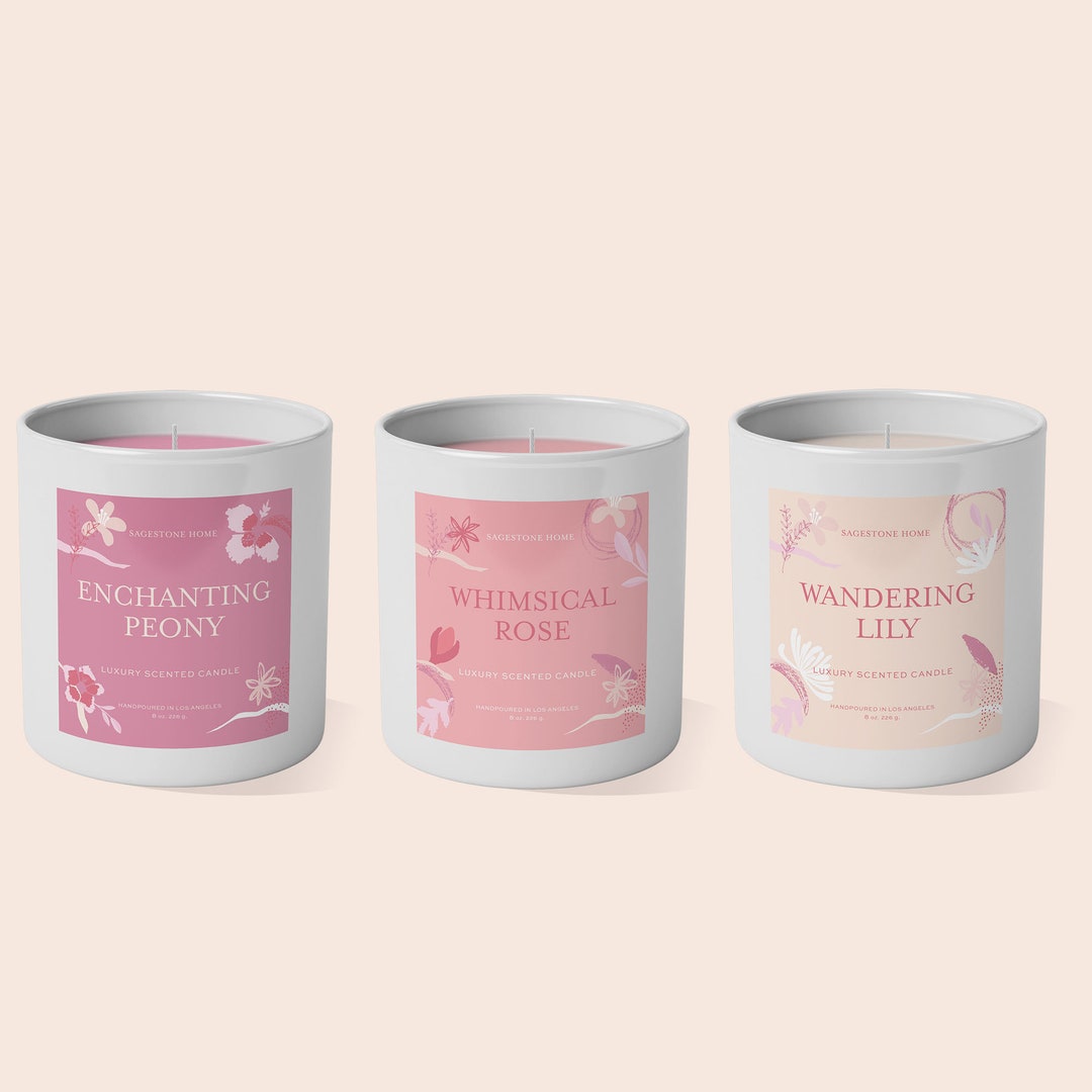 Custom Candle Labels | Personalized Labels | Candle Label Template ...