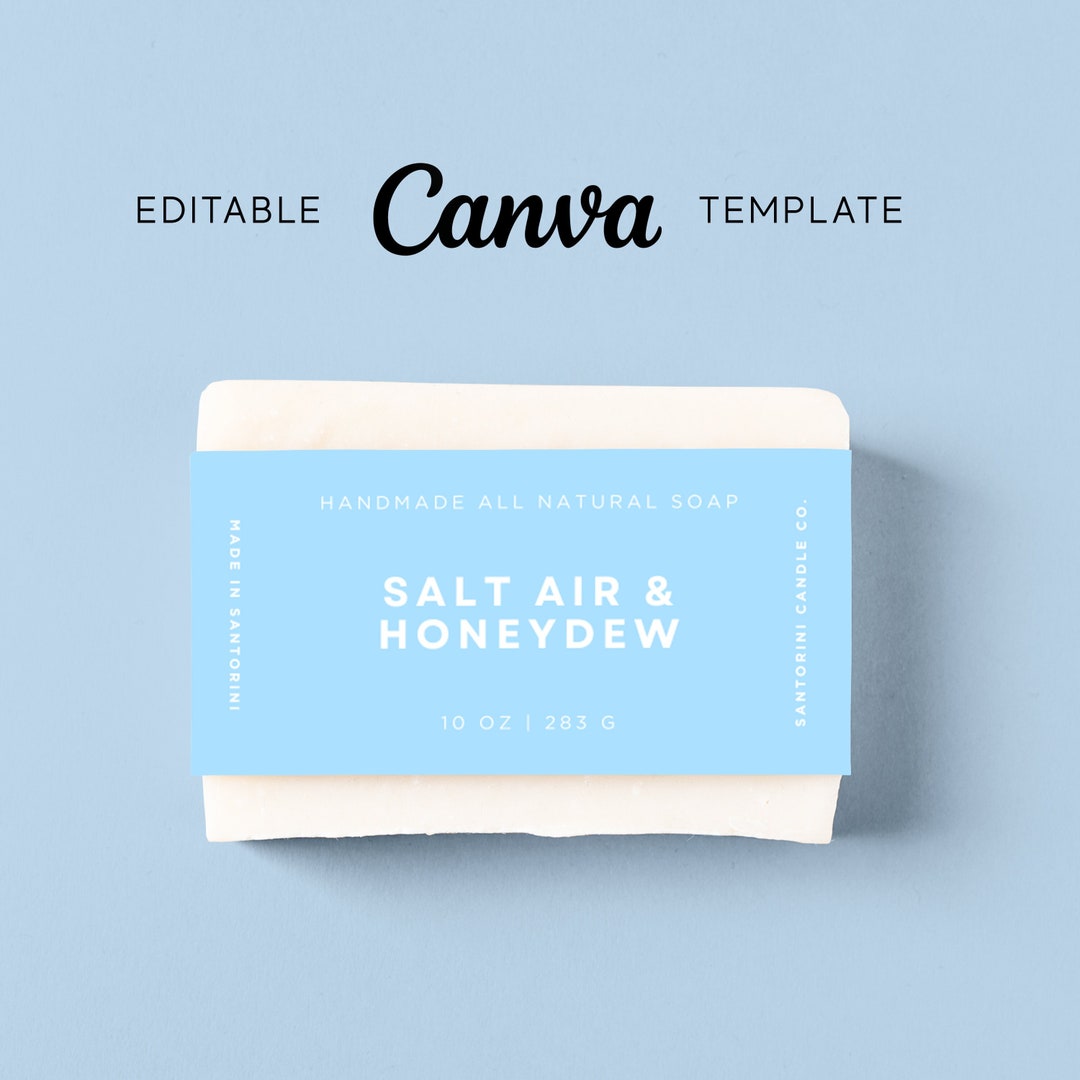 Custom Belly Band Template | Minimalist Soap Label Template | Printable ...