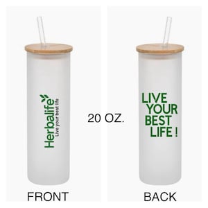 Herbalife tumbler glass