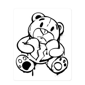 Broken Heart Bear Sticker