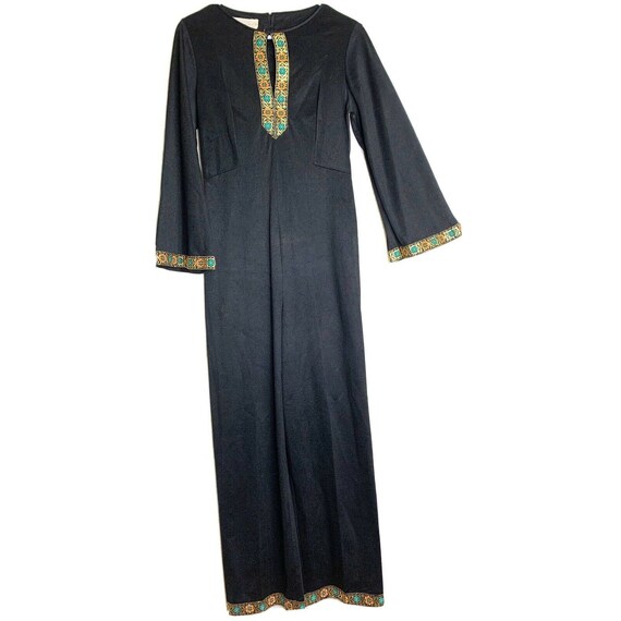 Vintage Danville 1970s Loungewear Black One Piece
