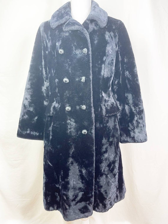 1960s Vintage Borgazia Faux Fur Double Breasted Coat - Gem