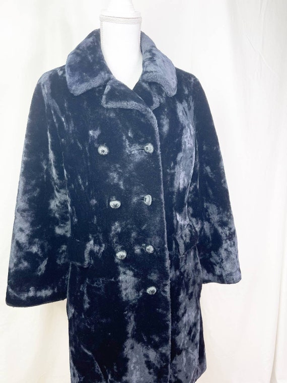 1960s Vintage Borgazia Faux Fur Double Breasted Coat - Gem